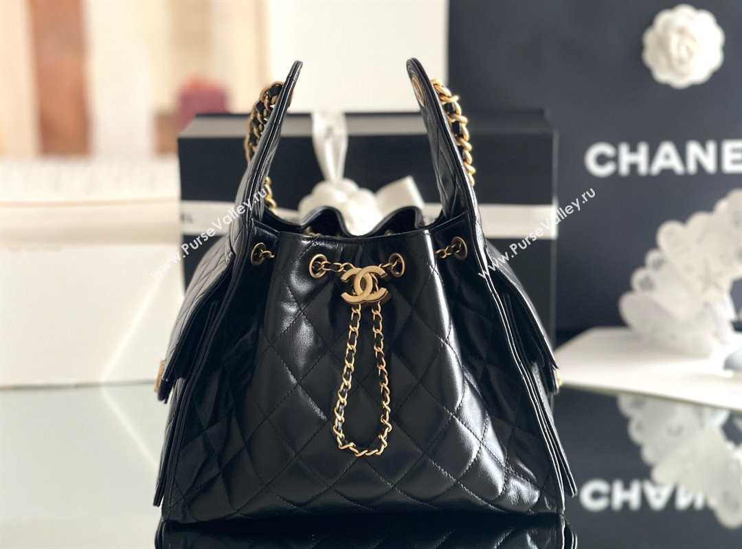Chanel Original Antiba Calfskin Medium Hobo bag AS5293 Black 2025 Top Quality (MHE-25031904)