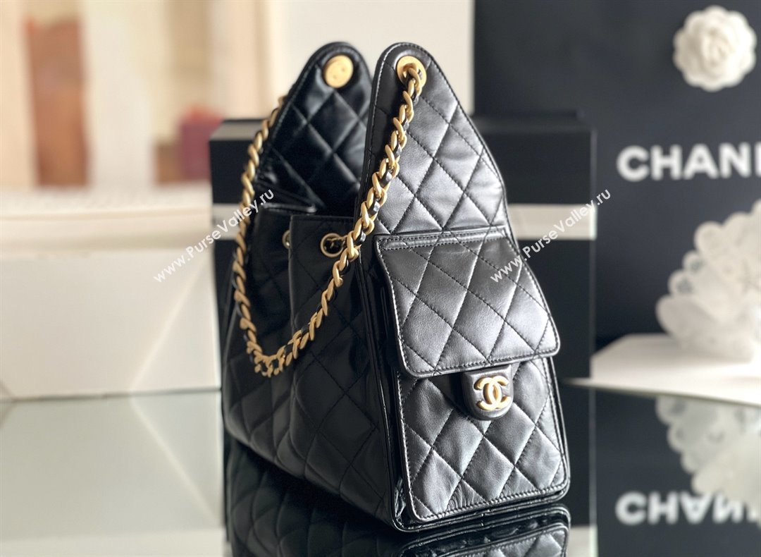 Chanel Original Antiba Calfskin Medium Hobo bag AS5293 Black 2025 Top Quality (MHE-25031904)
