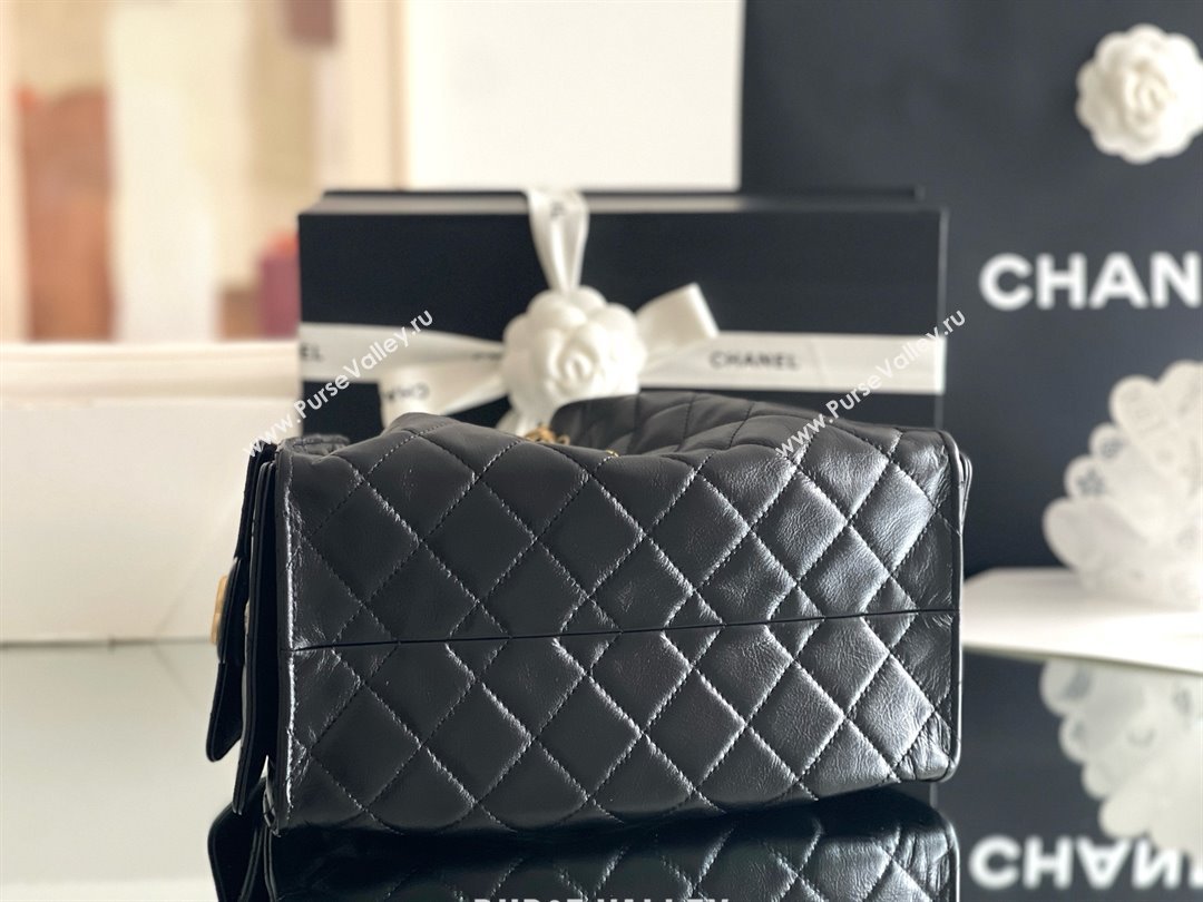 Chanel Original Antiba Calfskin Medium Hobo bag AS5293 Black 2025 Top Quality (MHE-25031904)