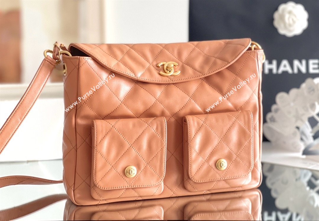 Chanel Medium Messenger Bag in Brown Calfskin AS4668 2025 Top Quality (MHE-25031901)
