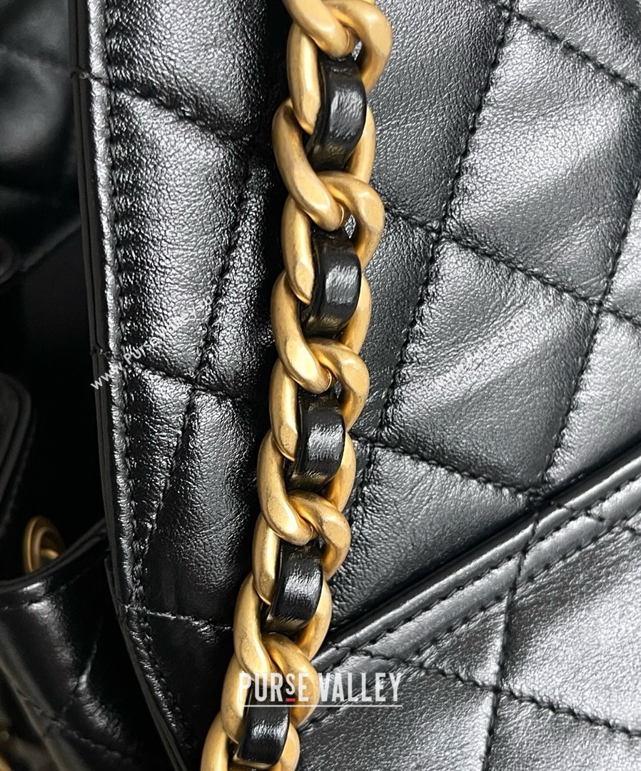 Chanel Original Antiba Calfskin Medium Hobo bag AS5293 Black 2025 Top Quality (MHE-25031904)