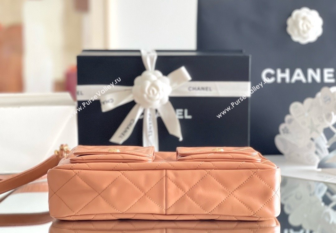 Chanel Medium Messenger Bag in Brown Calfskin AS4668 2025 Top Quality (MHE-25031901)