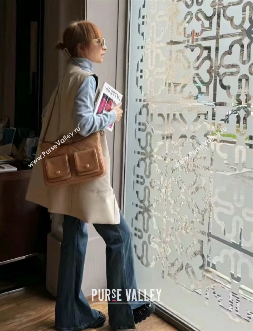 Chanel Medium Messenger Bag in Brown Calfskin AS4668 2025 Top Quality (MHE-25031901)