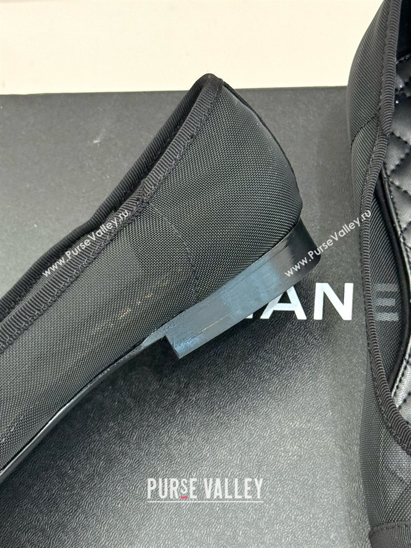 Chanel Mesh Grosgrain Ballerina Black 2025 (MD-25050907)