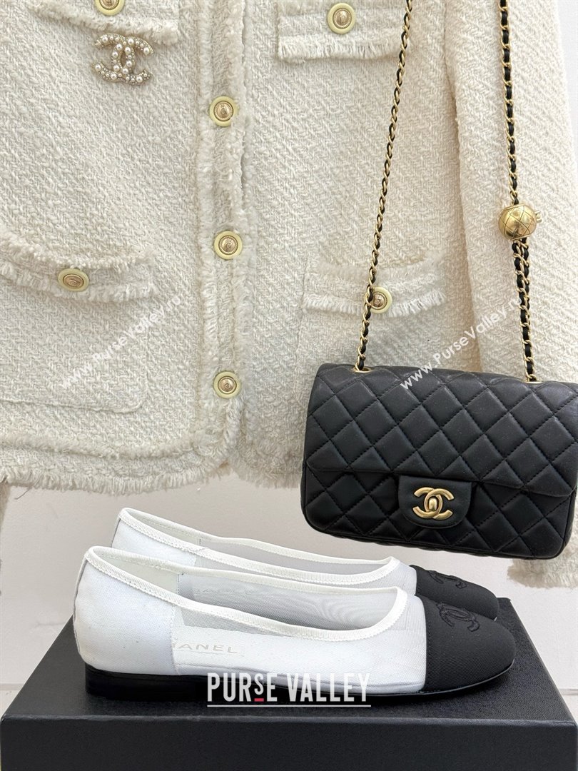 Chanel Mesh Grosgrain Ballerina White 2025 (MD-25050908)