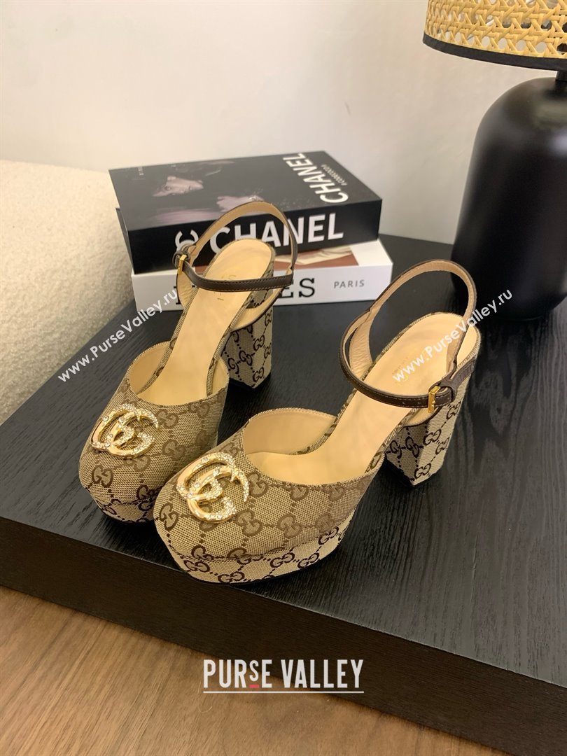 Gucci Platform Pump with Double G 817258 Beige 2025 (KL-25050926)