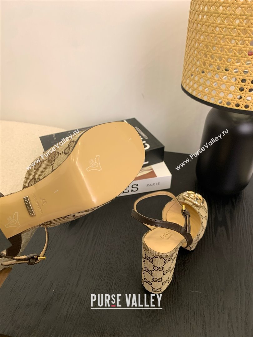 Gucci Platform Pump with Double G 817258 Beige 2025 (KL-25050926)