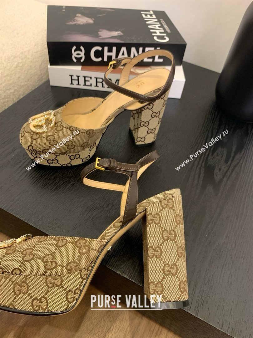 Gucci Platform Pump with Double G 817258 Beige 2025 (KL-25050926)