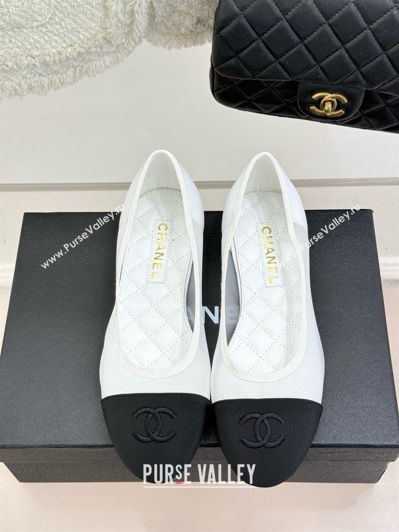 Chanel Mesh Grosgrain Ballerina White 2025 (MD-25050908)