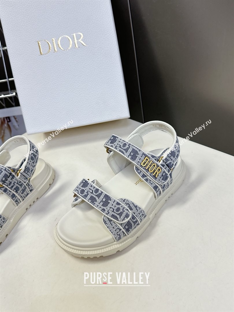 Dior Dioract Sandal in Blue Jacquard with Dior Oblique 2025 (MD-25051501)