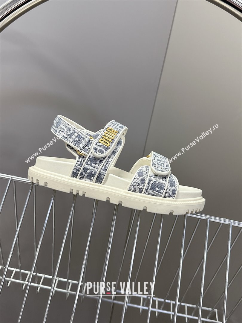 Dior Dioract Sandal in Blue Jacquard with Dior Oblique 2025 (MD-25051501)