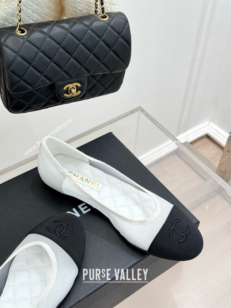 Chanel Mesh Grosgrain Ballerina White 2025 (MD-25050908)
