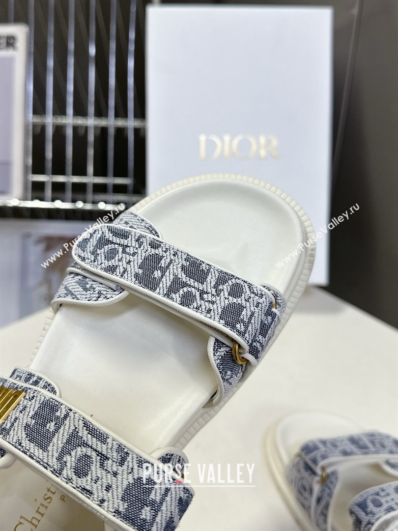 Dior Dioract Sandal in Blue Jacquard with Dior Oblique 2025 (MD-25051501)