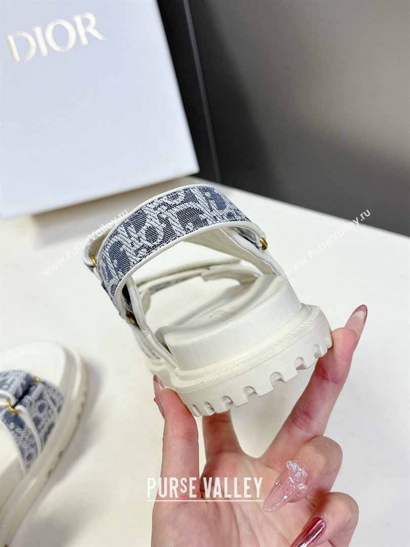 Dior Dioract Sandal in Blue Jacquard with Dior Oblique 2025 (MD-25051501)