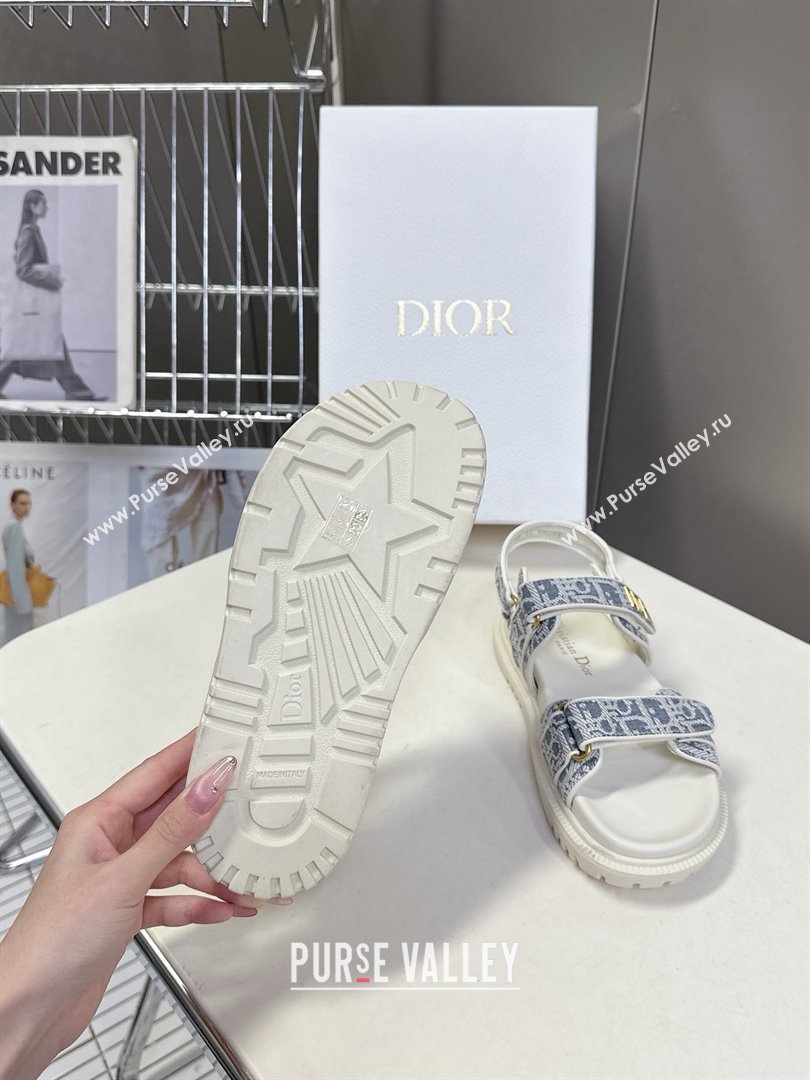 Dior Dioract Sandal in Blue Jacquard with Dior Oblique 2025 (MD-25051501)