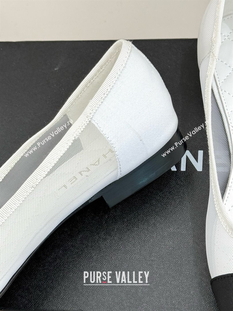 Chanel Mesh Grosgrain Ballerina White 2025 (MD-25050908)