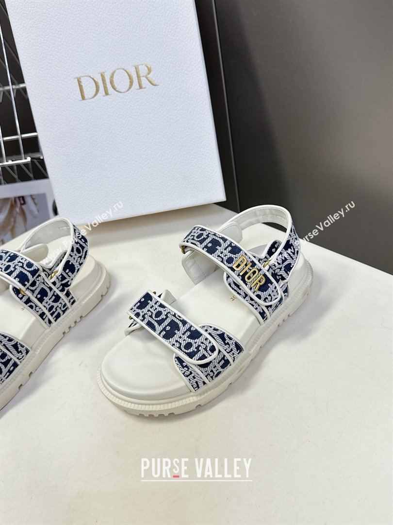 Dior Dioract Sandal in Deep Blue Jacquard with Dior Oblique 2025 (MD-25051503)