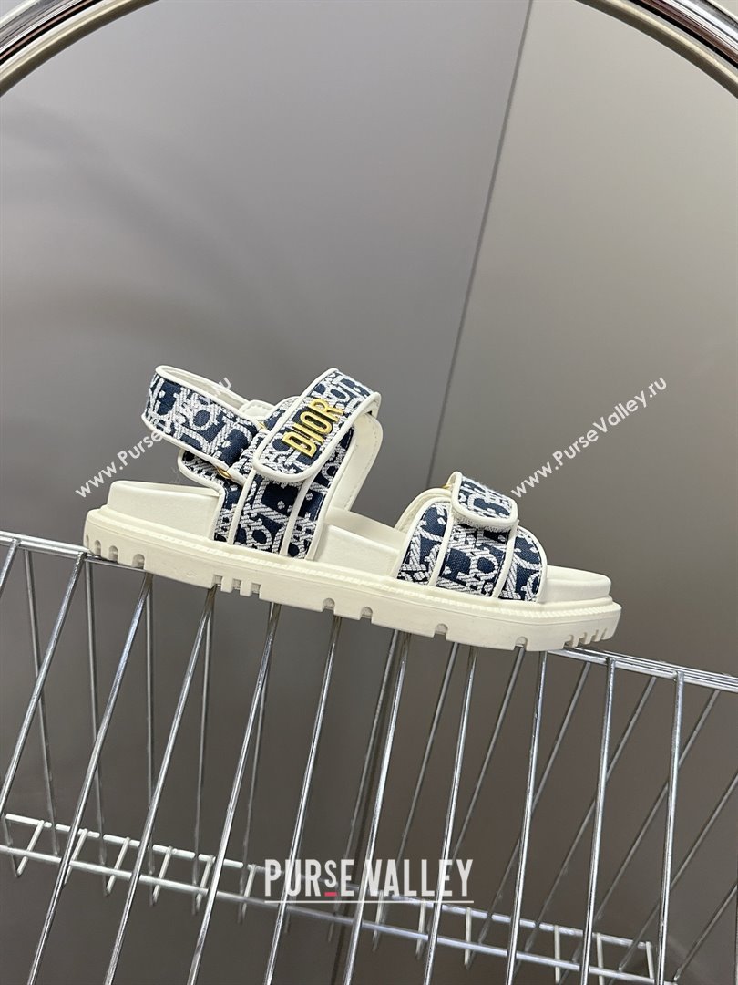 Dior Dioract Sandal in Deep Blue Jacquard with Dior Oblique 2025 (MD-25051503)
