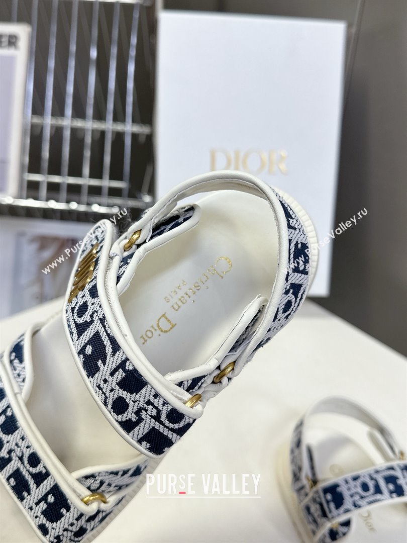 Dior Dioract Sandal in Deep Blue Jacquard with Dior Oblique 2025 (MD-25051503)