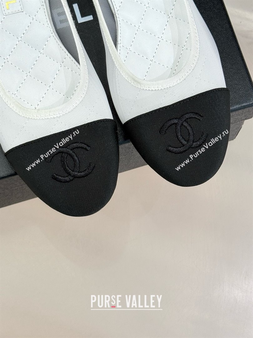 Chanel Mesh Grosgrain Ballerina White 2025 (MD-25050908)