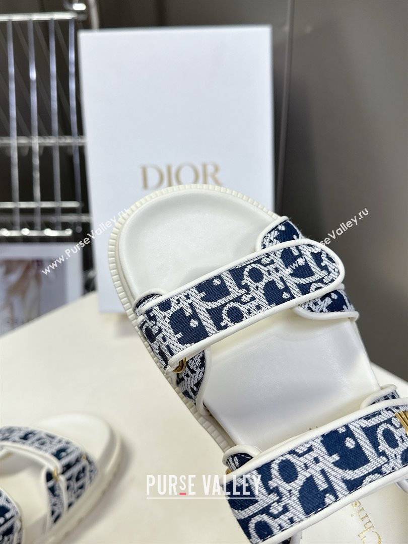 Dior Dioract Sandal in Deep Blue Jacquard with Dior Oblique 2025 (MD-25051503)