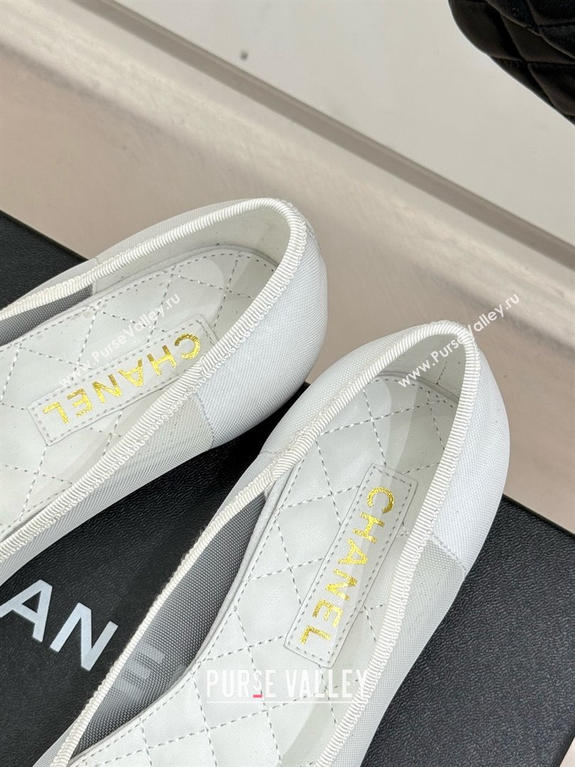 Chanel Mesh Grosgrain Ballerina White 2025 (MD-25050908)