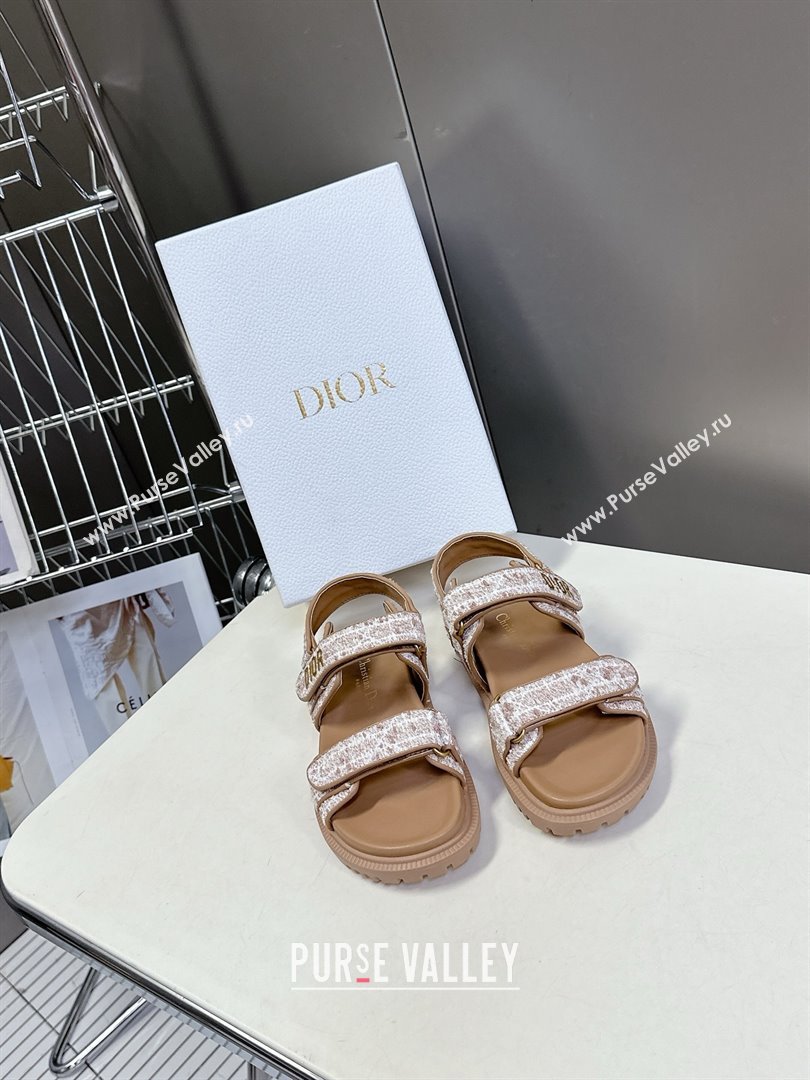 Dior Dioract Sandal in Brown Cannage Tweed 2025 (MD-25051506)