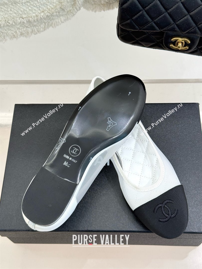 Chanel Mesh Grosgrain Ballerina White 2025 (MD-25050908)