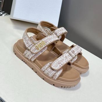 Dior Dioract Sandal in Brown Cannage Tweed 2025 (MD-25051506)