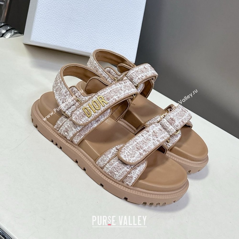 Dior Dioract Sandal in Brown Cannage Tweed 2025 (MD-25051506)