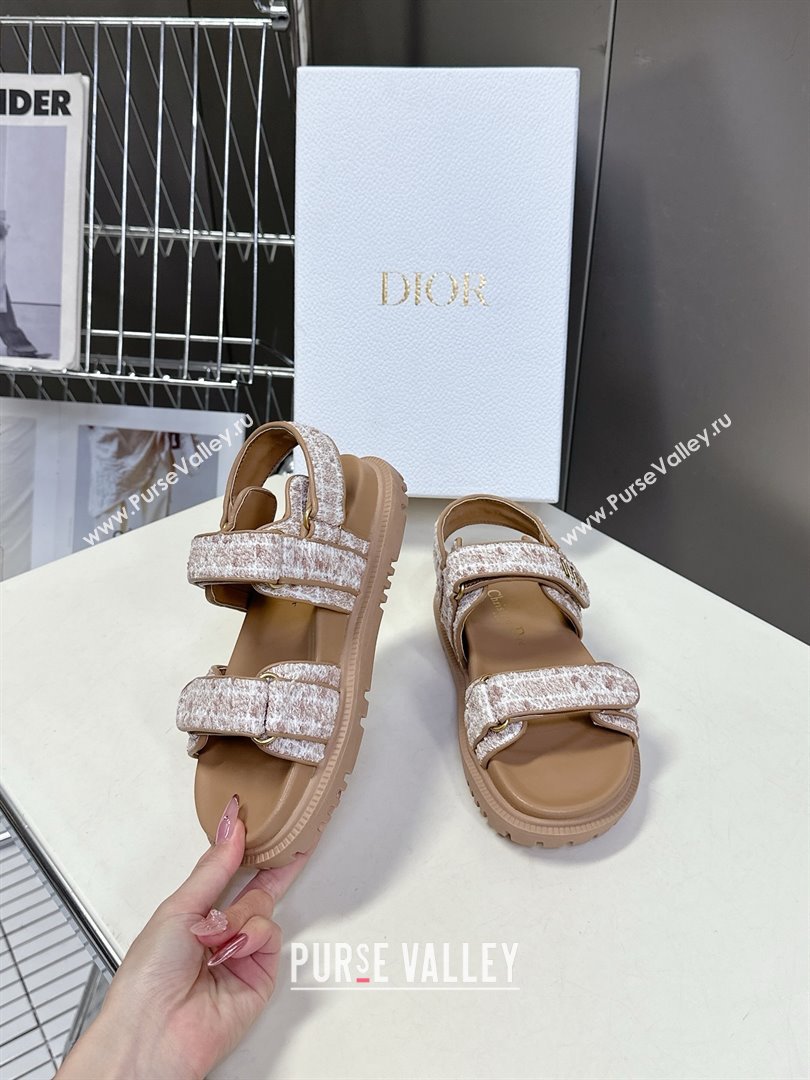 Dior Dioract Sandal in Brown Cannage Tweed 2025 (MD-25051506)