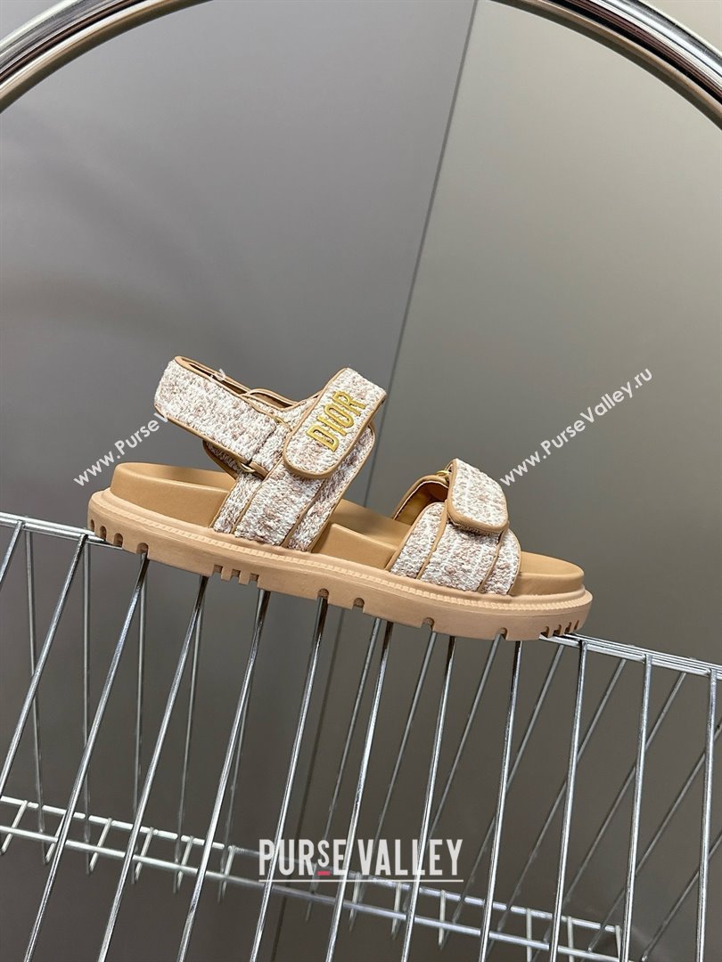 Dior Dioract Sandal in Brown Cannage Tweed 2025 (MD-25051506)