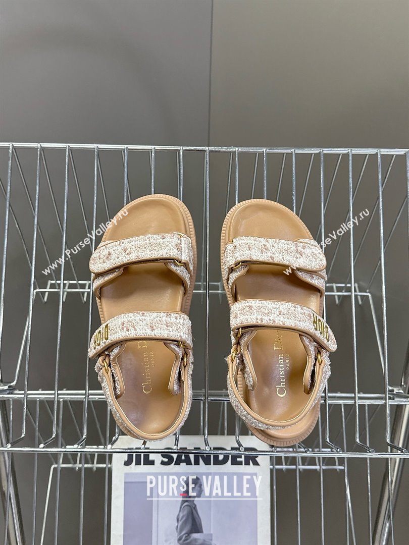 Dior Dioract Sandal in Brown Cannage Tweed 2025 (MD-25051506)