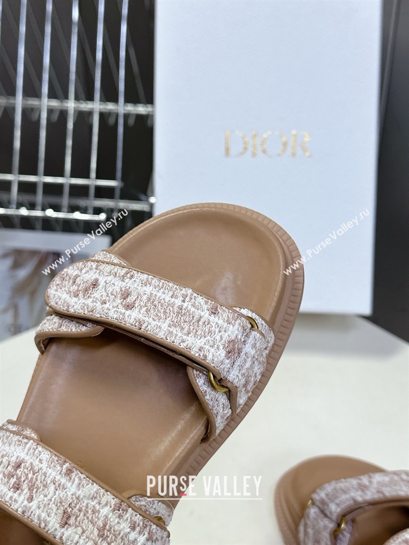 Dior Dioract Sandal in Brown Cannage Tweed 2025 (MD-25051506)