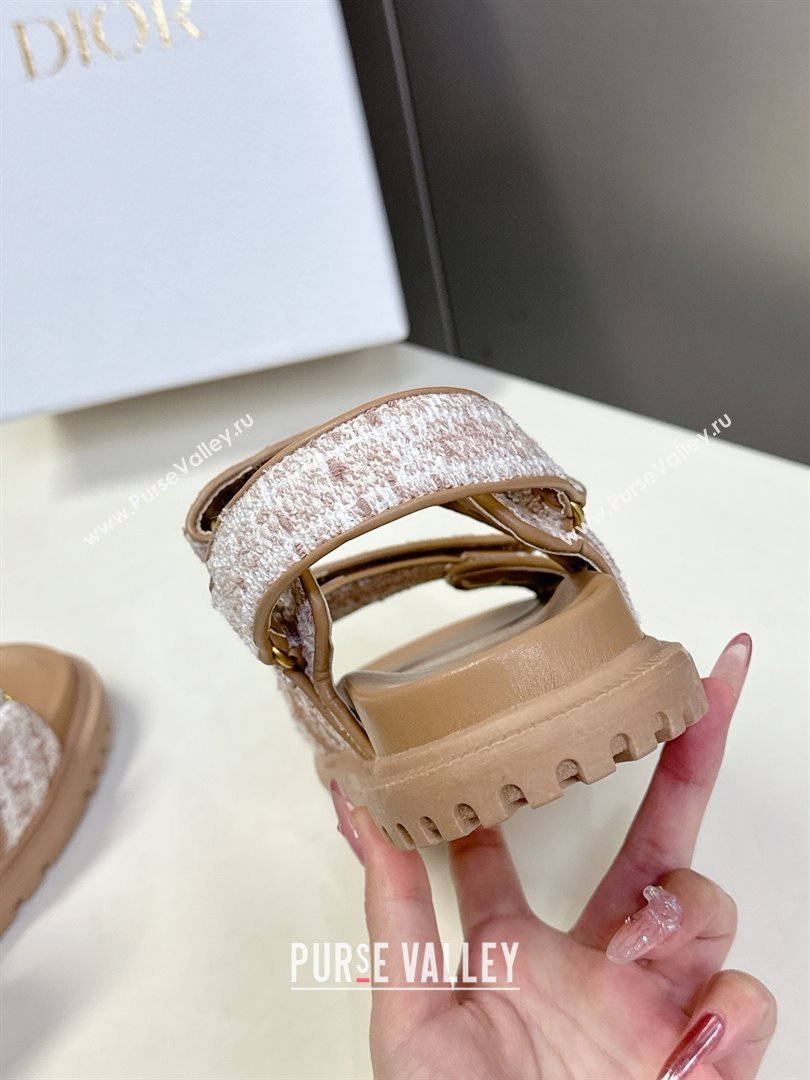Dior Dioract Sandal in Brown Cannage Tweed 2025 (MD-25051506)