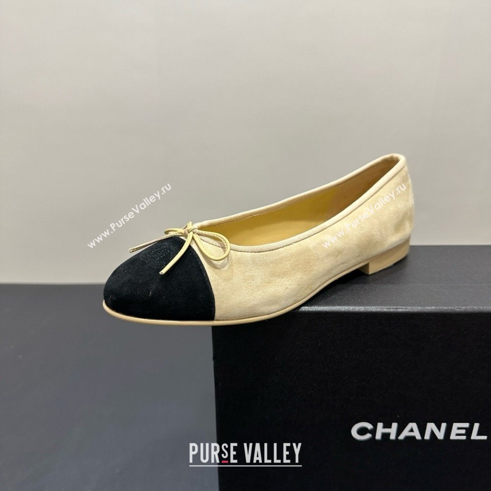 Chanel Suede Grosgrain Ballerina Beige 2025 (MD-25050913)