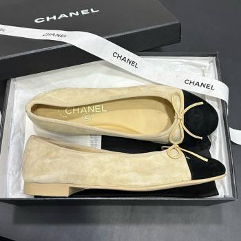 Chanel Suede Grosgrain Ballerina Beige 2025 (MD-25050913)