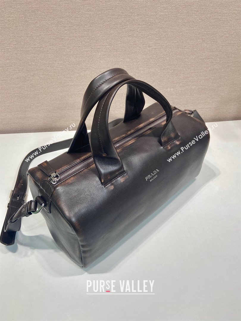 Prada Mens Small Nappa leather duffle bag Dark Brown 2025 2VC046 (YZ-250927023)