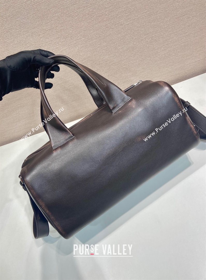 Prada Mens Small Nappa leather duffle bag Dark Brown 2025 2VC046 (YZ-250927023)