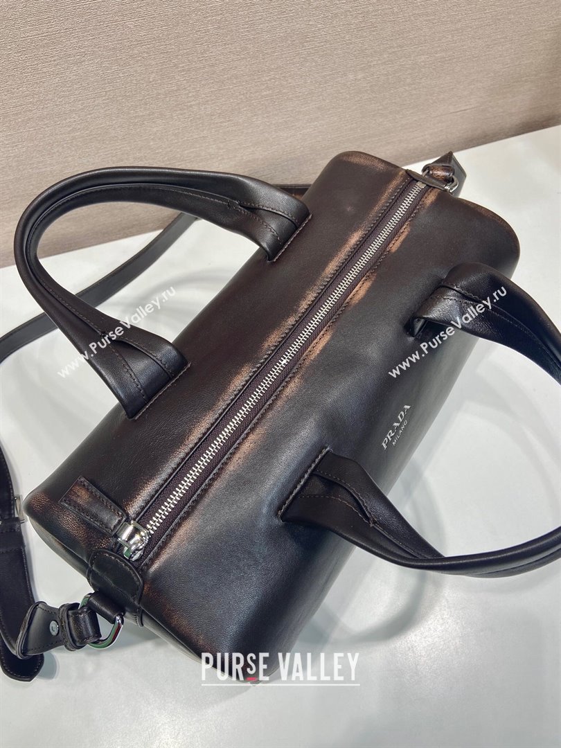 Prada Mens Small Nappa leather duffle bag Dark Brown 2025 2VC046 (YZ-250927023)