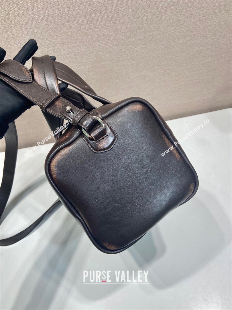 Prada Mens Small Nappa leather duffle bag Dark Brown 2025 2VC046 (YZ-250927023)
