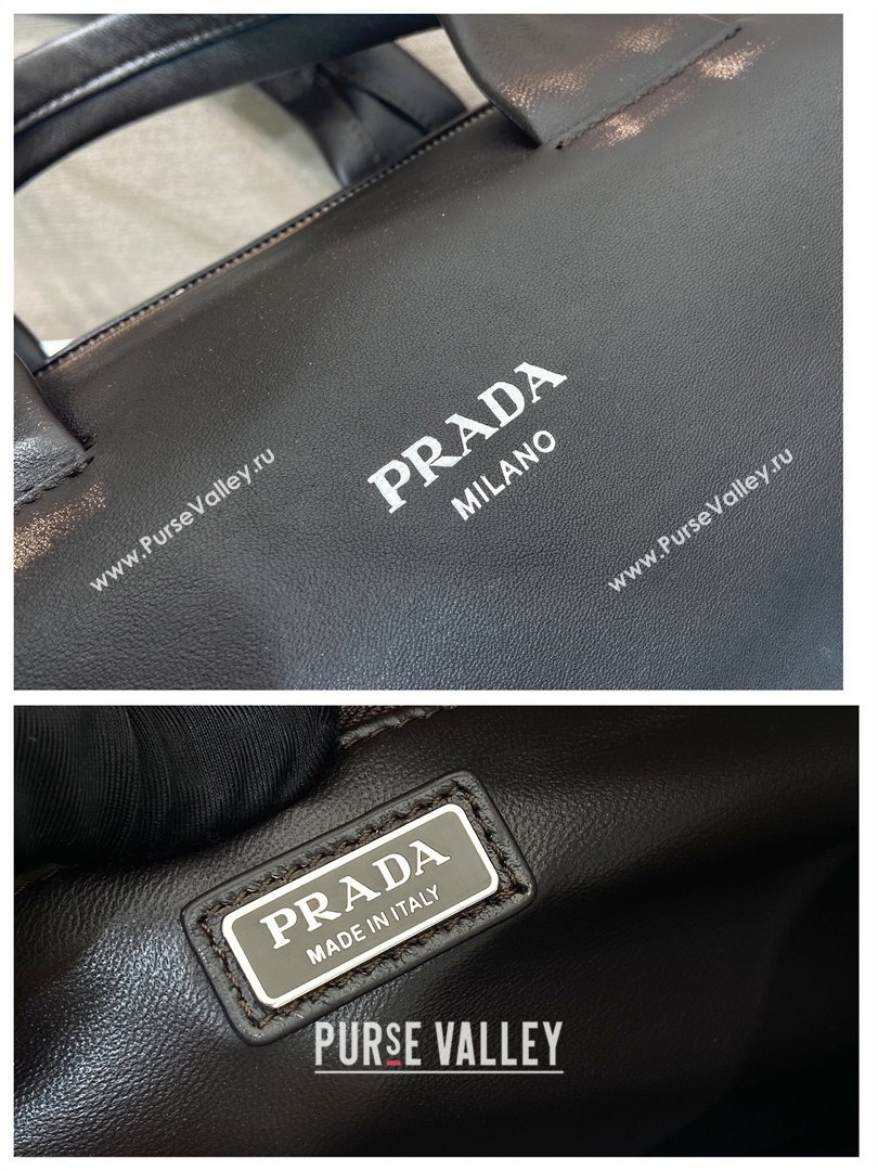 Prada Mens Small Nappa leather duffle bag Dark Brown 2025 2VC046 (YZ-250927023)