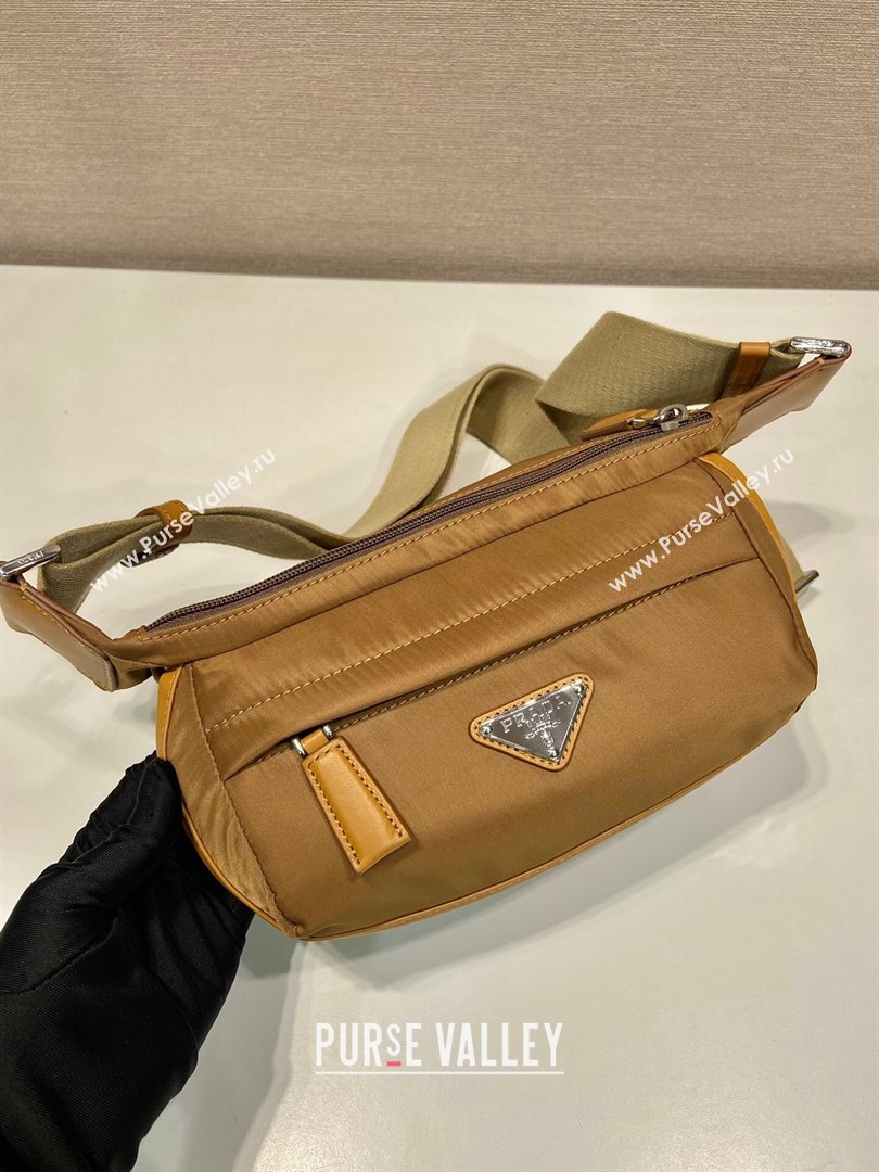 Prada Mens Re-Nylon and Saffiano leather shoulder bag Cork Beige 2024 2VH171 (YZ-240805080)