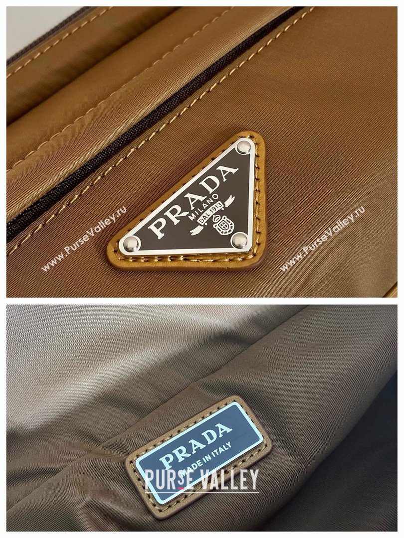 Prada Mens Re-Nylon and Saffiano leather shoulder bag Cork Beige 2024 2VH171 (YZ-240805080)