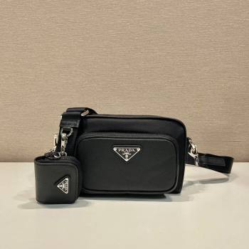 Prada Re-Nylon and Saffiano leather shoulder bag 2VH172 Black 2025 (YZ-251121148)