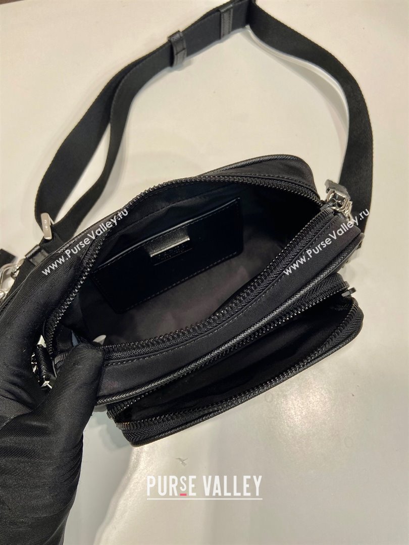Prada Re-Nylon and Saffiano leather shoulder bag 2VH172 Black 2025 (YZ-251121148)