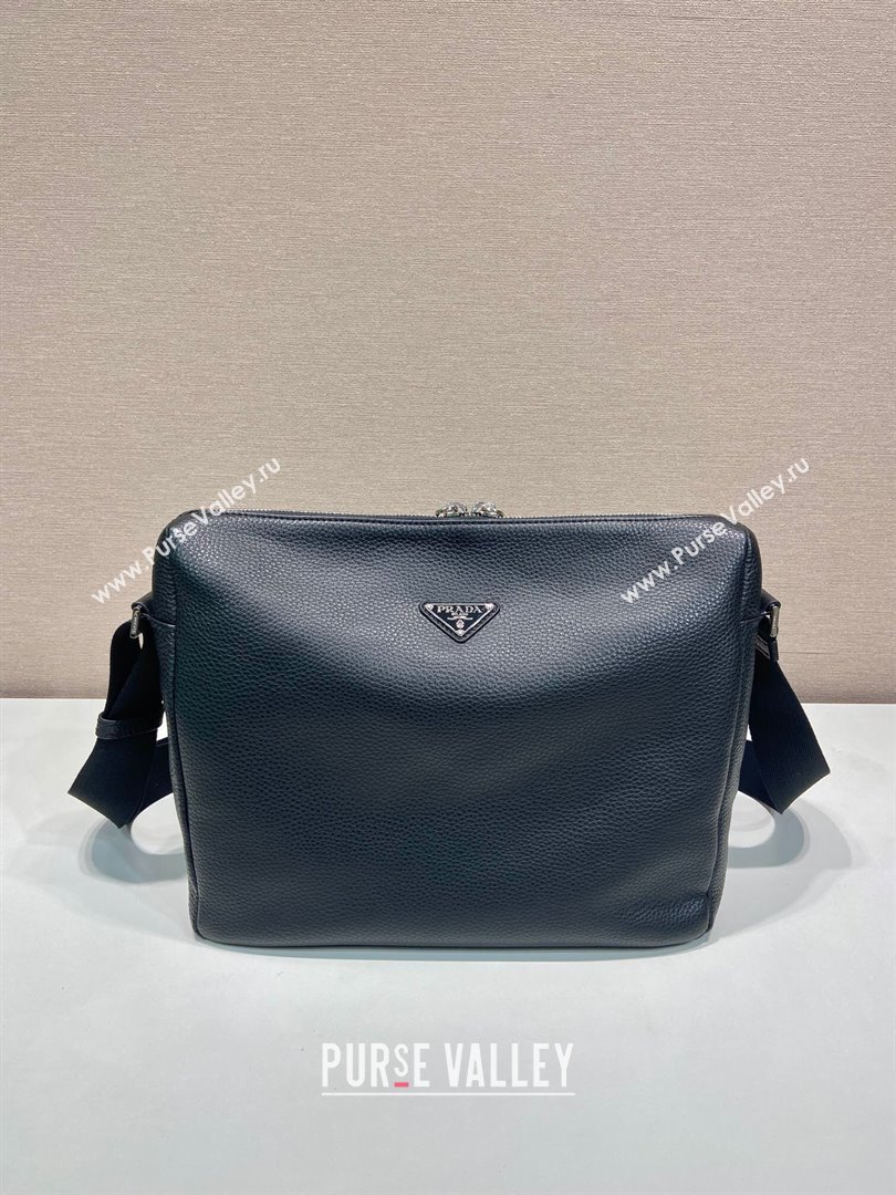 Prada Mens Medium leather shoulder bag 2VH182 Black 2025 (YZ-250407024)