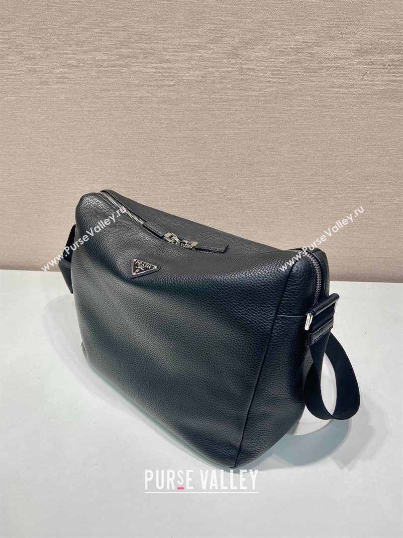Prada Mens Medium leather shoulder bag 2VH182 Black 2025 (YZ-250407024)