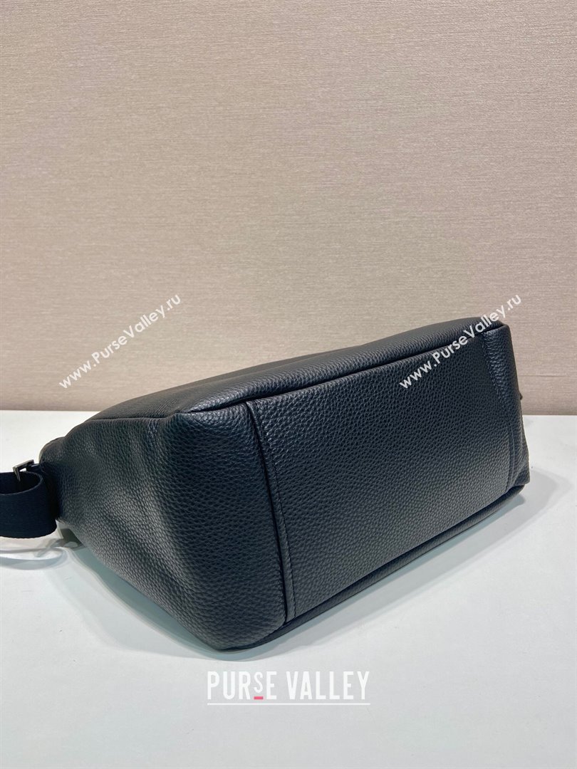 Prada Mens Medium leather shoulder bag 2VH182 Black 2025 (YZ-250407024)