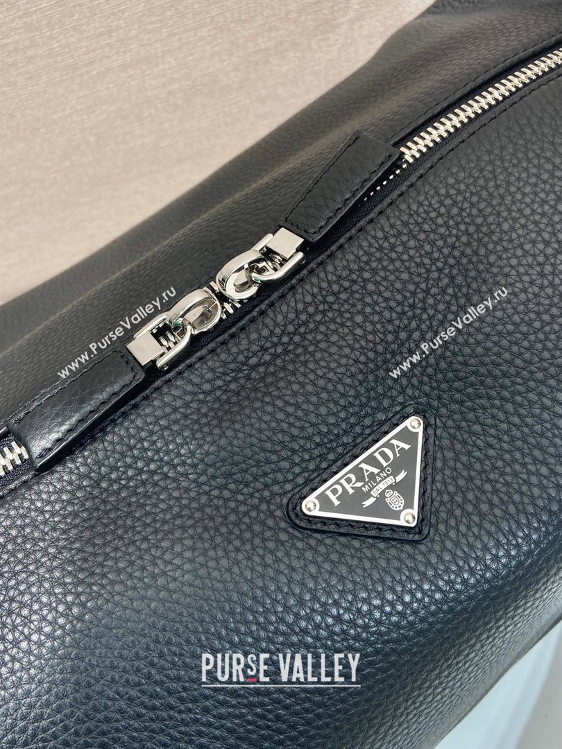 Prada Mens Medium leather shoulder bag 2VH182 Black 2025 (YZ-250407024)